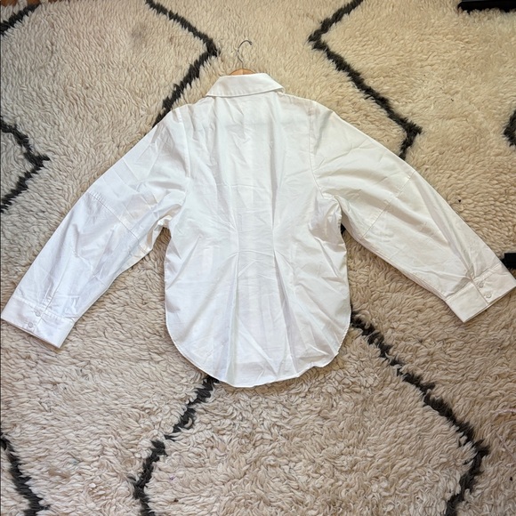 Mr. Larkin Lace Up White Button-Up Shirt - Picture 12 of 17